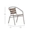 Flash Furniture Lila Bronze Metal Restaurant Stack Chair with Metal Slats TLH-017C-BZ-GG - alternate 6